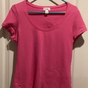 Women’s Lilly Pulitzer Black Label “Etta” Scoop Neck SS Pink Top - Size Medium